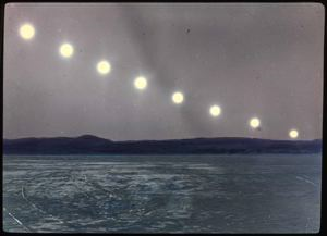Image of Suns Showing Sunset 7:30pm - 9:15pm in Baffin Land